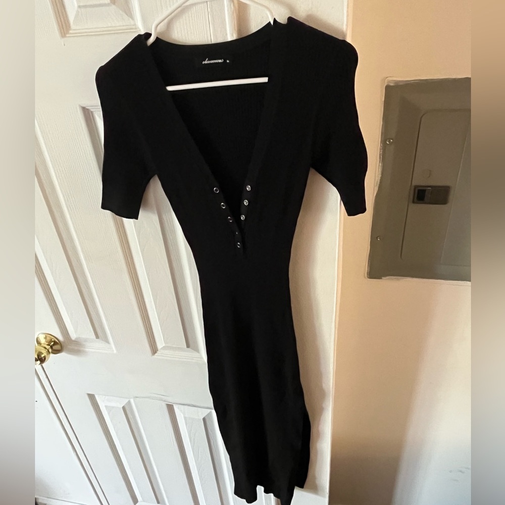 Black Bodycon Midi Dress